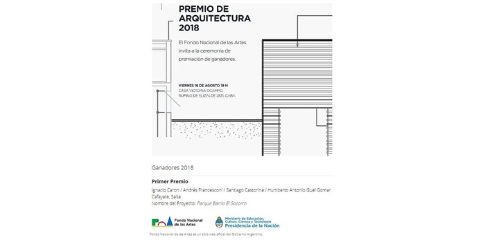 Premio Nacional de Arquitectura del Fondo Nacional de las Artes. 